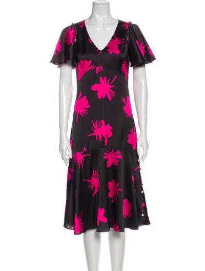 Pre-owned Prabal Gurung Floral Print Midi Length Dress In Multi