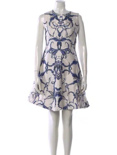 Pre-owned Prabal Gurung Floral Print Mini Dress In Neutral