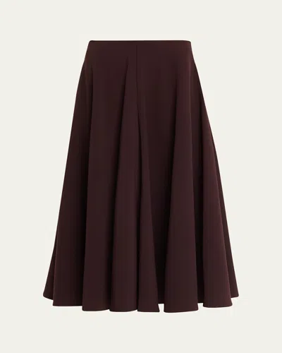 Prabal Gurung Front-seam Circle Midi Skirt In Brown