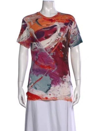 Pre-owned Prabal Gurung Graphic Print Crew Neck T-shirt In Multicolor