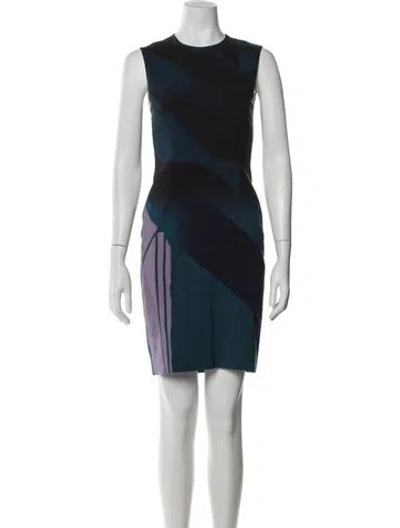 Pre-owned Prabal Gurung Graphic Print Knee-length Dress In Black