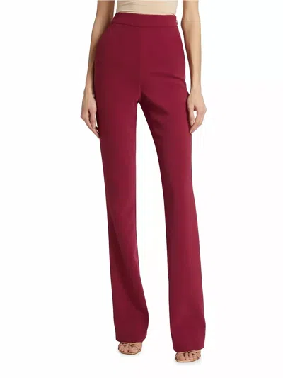 Prabal Gurung High Rise Straight Leg Pants In Sangria In Yellow