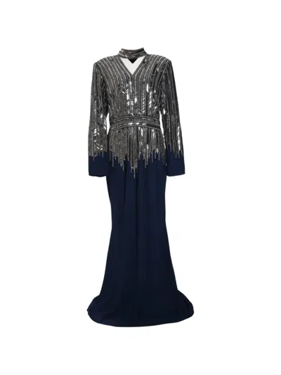 Prabal Gurung Jane Embellished Maxi Dress In Blue