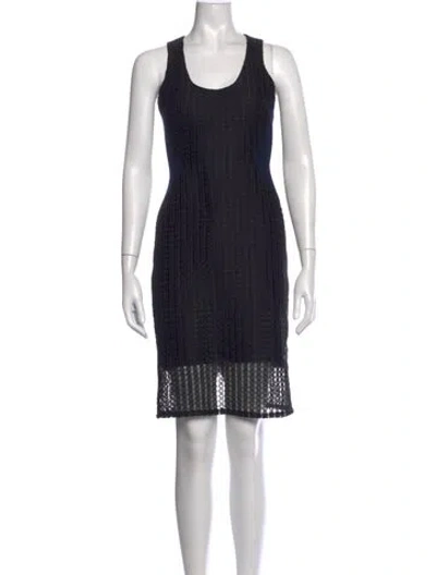 Pre-owned Prabal Gurung Lace Pattern Knee-length Dress In Blue