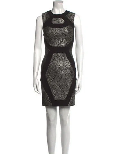 Pre-owned Prabal Gurung Lace Pattern Mini Dress