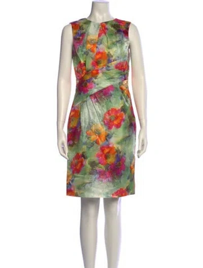 Pre-owned Prabal Gurung Linen Knee-length Dress In Green