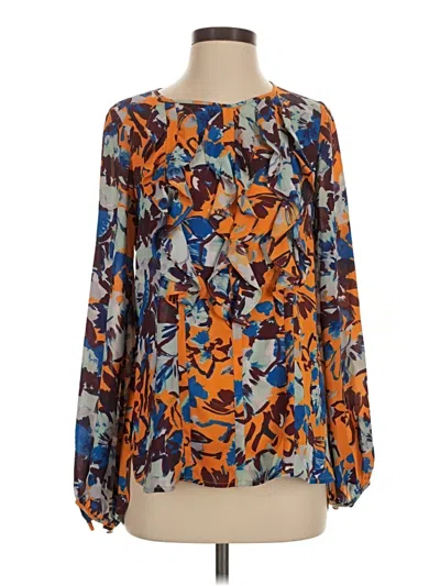 Pre-owned Prabal Gurung Long Sleeve Blouse In Orange