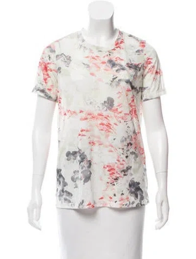 Pre-owned Prabal Gurung Long Sleeve Floral Print Top In Green