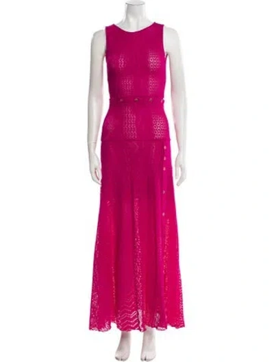 Pre-owned Prabal Gurung Nylon Long Dress W/ Tags In Pink