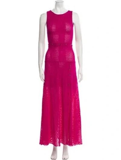 Pre-owned Prabal Gurung Nylon Long Dress W/ Tags In Pink