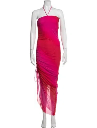 Pre-owned Prabal Gurung Nylon Long Dress W/ Tags In Red