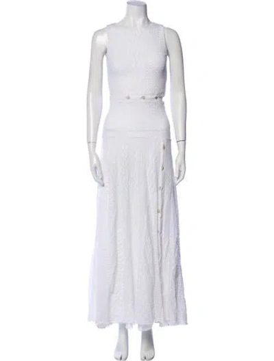 Pre-owned Prabal Gurung Nylon Long Dress In White