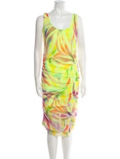 Pre-owned Prabal Gurung Nylon Long Dress In Yellow