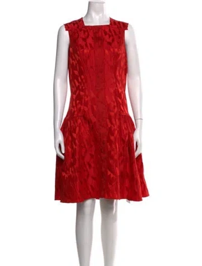 Pre-owned Prabal Gurung Patterned Knee-length Dress In Red