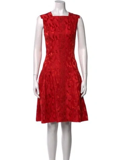 Pre-owned Prabal Gurung Patterned Knee-length Dress In Red