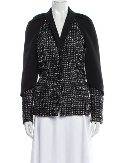 Pre-owned Prabal Gurung Printed Blazer In Gray