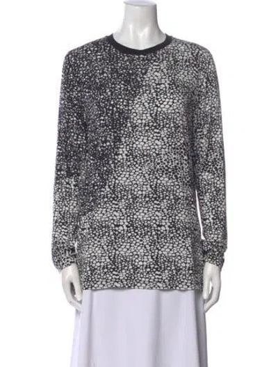 Pre-owned Prabal Gurung Printed Crew Neck Blouse In Multi