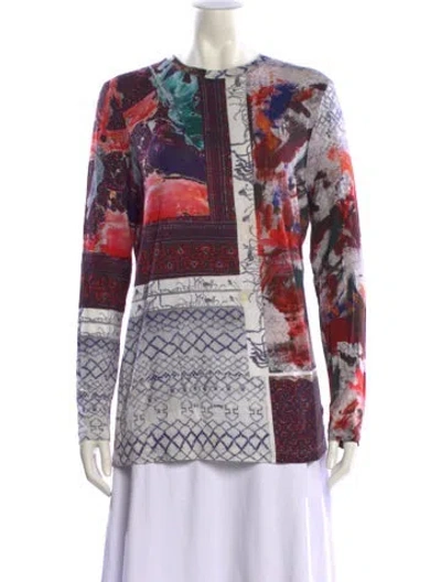 Pre-owned Prabal Gurung Printed Crew Neck Tunic In Multi