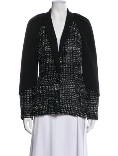 Pre-owned Prabal Gurung Printed Evening Jacket In Black