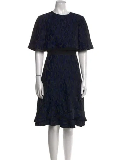 Pre-owned Prabal Gurung Printed Knee-length Dress In Blue