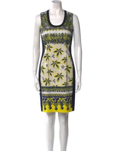 Pre-owned Prabal Gurung Printed Knee-length Dress In Blue
