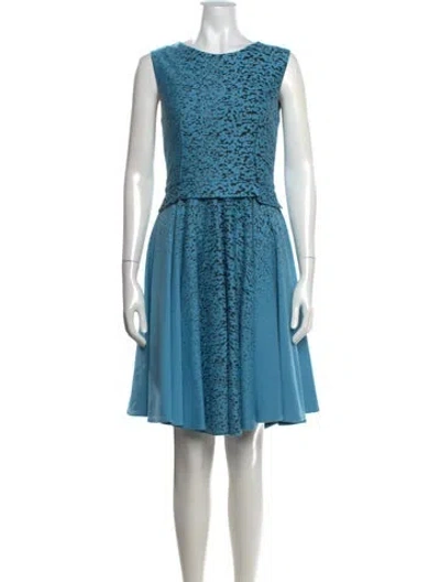 Pre-owned Prabal Gurung Printed Knee-length Dress In Blue