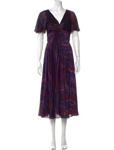 Pre-owned Prabal Gurung Printed Long Dress In Multi