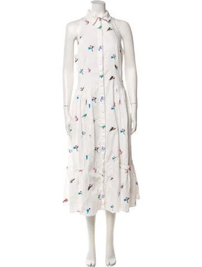 Pre-owned Prabal Gurung Printed Long Dress In Neutral