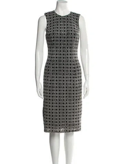 Pre-owned Prabal Gurung Printed Midi Length Dress In Black