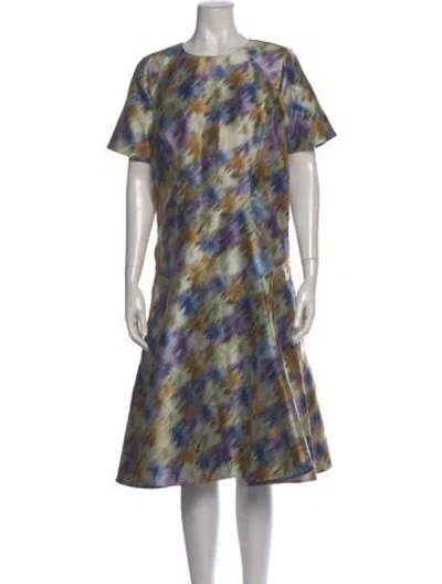 Pre-owned Prabal Gurung Printed Midi Length Dress In Multi