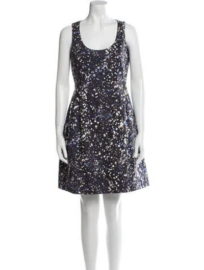Pre-owned Prabal Gurung Printed Mini Dress In Blue