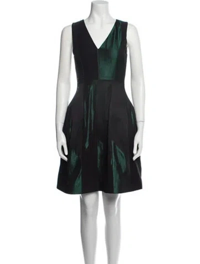 Pre-owned Prabal Gurung Printed Mini Dress In Green
