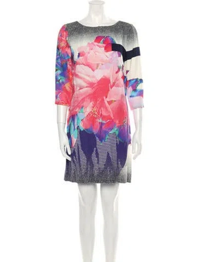 Pre-owned Prabal Gurung Printed Mini Dress In Pink