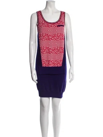 Pre-owned Prabal Gurung Printed Mini Dress In Red