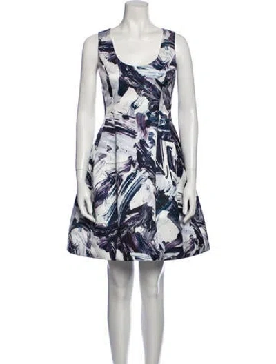 Pre-owned Prabal Gurung Printed Mini Dress In White