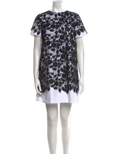Pre-owned Prabal Gurung Printed Mini Dress In White