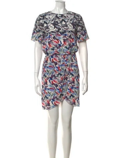 Pre-owned Prabal Gurung Printed Mini Dress In White