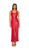 Prabal Gurung Racer Back Tank Dress In Red