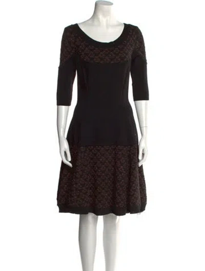 Pre-owned Prabal Gurung Scoop Neck Knee-length Dress In Black