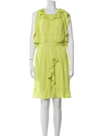 Pre-owned Prabal Gurung Scoop Neck Knee-length Dress In Green