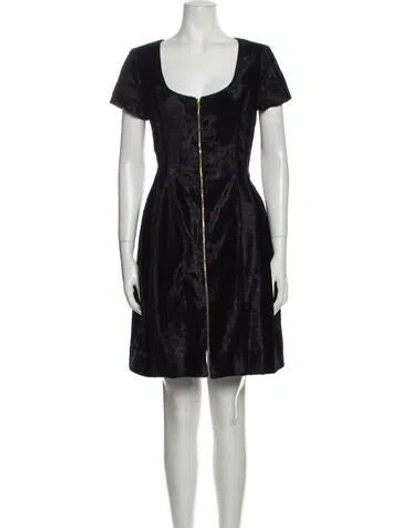 Pre-owned Prabal Gurung Scoop Neck Mini Dress In Black