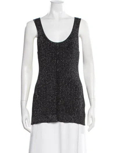 Pre-owned Prabal Gurung Scoop Neck Sleeveless Top W/ Tags In Black