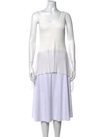 Pre-owned Prabal Gurung Scoop Neck Sleeveless Top In White