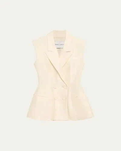 Prabal Gurung Sculpted Double-breasted Vest In Neutral