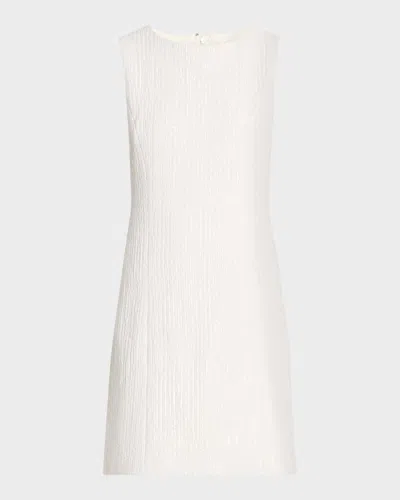 Prabal Gurung Sequined Mini Shift Dress In Ivory