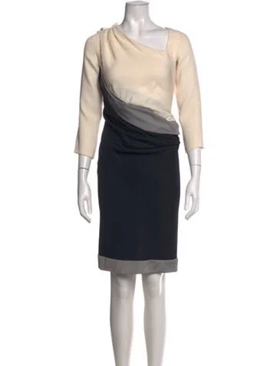 Pre-owned Prabal Gurung Silk Knee-length Dress In Black/neutrals