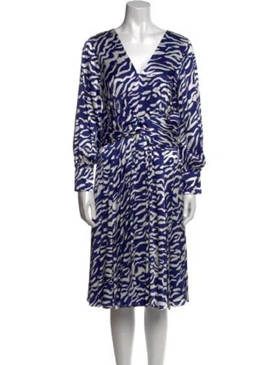Pre-owned Prabal Gurung Silk Knee-length Dress In Blue