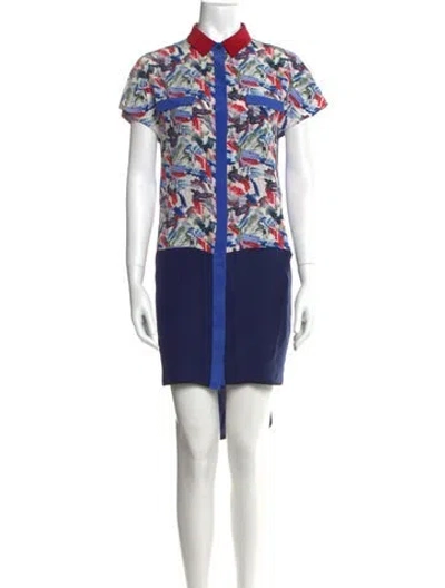 Pre-owned Prabal Gurung Silk Knee-length Dress In Blue