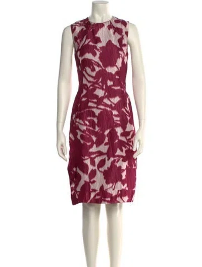Pre-owned Prabal Gurung Silk Knee-length Dress In Burgundy