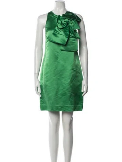 Pre-owned Prabal Gurung Silk Knee-length Dress In Green